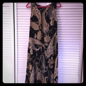 Sleeveless paisley print dress